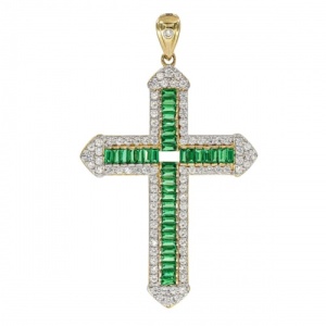 Bijuterii aur galben 14 K pandantiv colectie noua ITALIA model CRUCE