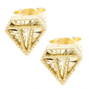 Bijuterii aur galben cercei colectie noua model FATETAT - DIAMOND - Img 2