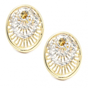 Bijuterii aur galben cercei colectie noua model OVAL