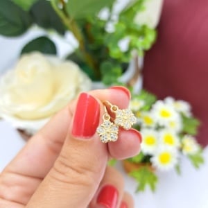 Bijuterii aur galben cercei copii colectie noua model FLORICICA - Img 3
