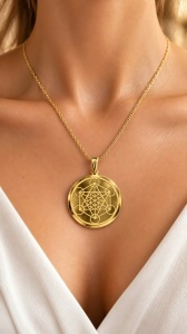 Bijuterii personalizate aur 14 K model BANUT - CUBUL LUI METATRON - Img 4