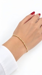 Bratara aur galben 14 K colectie ITALIA model BAGHETA