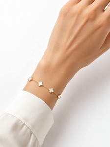Bratara aur galben 14 K colectie ITALIA model FLOARE