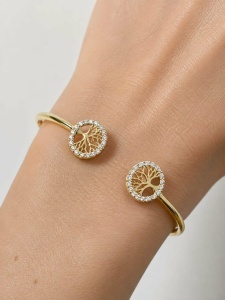 Bratara aur galben 14 K colectie ITALIA model POMUL VIETII