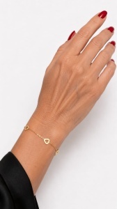 Bratara aur galben 14 K colectie ITALIA model TRIUNGHI
