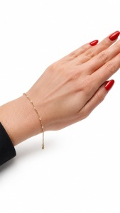 Bratara aur galben 14 K colectie ITALIA model WHITE