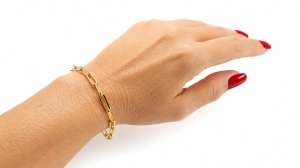 Bratara aur galben 14 K colectie ITALIA model ZA IN ZA