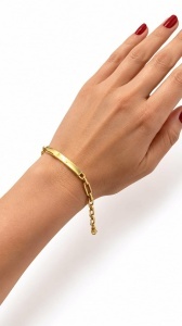 Bratara aur galben14 K coletie ITALIA model PLACUTA