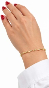Bratara fixa aur galben 14 K colectie ITALIA model RASUCIT - Img 4