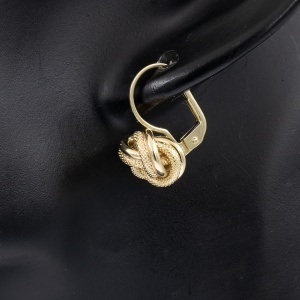 Cercei aur 14 K colectie noua ITALIA model TURBAN - Img 3