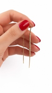 Cercei aur galben 14 K colectie ITALIA model BILUTE - Img 2