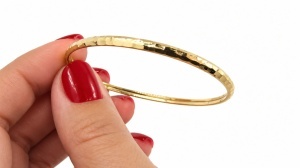 Cercei aur galben 14 K colectie ITALIA model CREOLI - FATETAT 5.4 cm - Img 3