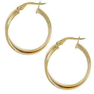 Cercei aur galben 14 K colectie ITALIA model CREOLI - Img 2