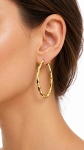 Cercei aur galben 14 K colectie ITALIA model CREOLI