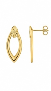 Cercei aur galben 14 K colectie ITALIA model GEOMETRIC - Img 2