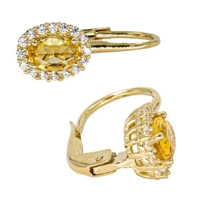 Cercei aur galben 14 K colectie ITALIA model OVAL - Img 2