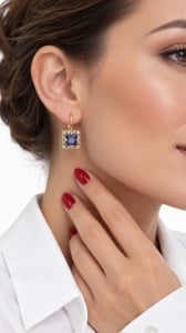 Cercei aur galben 14 K colectie ITALIA model PATRAT
