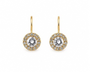 Cercei aur galben 14 K colectie ITALIA model ROTUND - Img 2