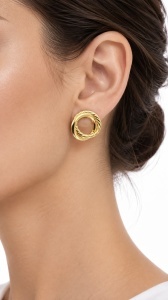 Cercei aur galben 14 K colectie ITALIA model TURBAN