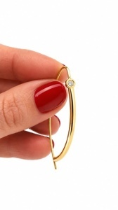 Cercei aur galben 14 K colectie noua ITALIA model ABSTRACT - Img 2