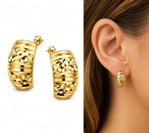 Cercei aur galben 14 K model FATETAT