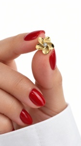 Cercei aur galben 14 K model FLOARE - Img 3