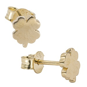 Cercei aur galben 14 K model TRIFOI - Img 2