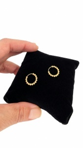 Cercei copii aur galben 14 K colectie ITALIA model BILUTE - Img 3