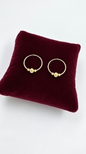 Cercei copii aur galben 14 K colectie ITALIA model BILUTE - Img 2