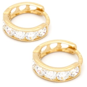 Cercei copii nou nascuti aur galben 14 K model TORTITA - Img 2