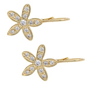 Cercei din aur 14 K colectie noua ITALIA model FLOARE