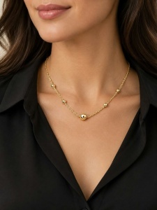 Colier aur galben 14 K colectie ITALIA model BILUTE