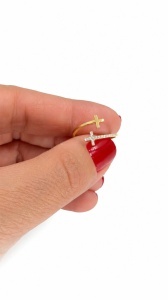 Inel aur galben 14 K model CRUCIULITE - Img 2