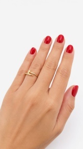 Inel aur galben 14K colectie ITALIA model GEOMETRIC R 16