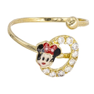 Inel copii aur galben 14 K model MINNIE