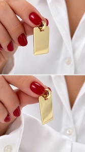 Pandantiv aur galben 14 K colectie ITALIA model PLACUTA - 2.7 cm - Img 2