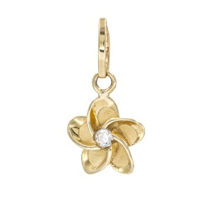Pandantiv aur galben 14 K model FLOARE