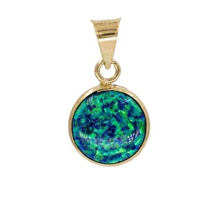 Pandantiv aur galben 14 K model ROTUND