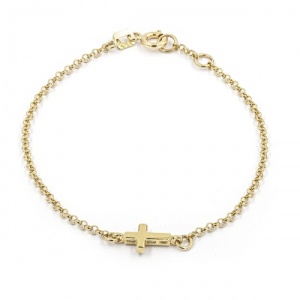 Bijuterii aur galben 14 K bratara pentru copii colectie noua model CRUCE