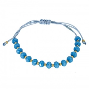 Bijuterii aur galben 14 K bratara snur colectie noua model BILUTE - BLUE - Img 1