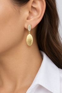 Bijuterii aur galben 14 K cercei colectie noua ITALIA model ABSTRACT
