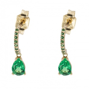 Bijuterii aur galben 14 K cercei colectie noua ITALIA model LACRIMA