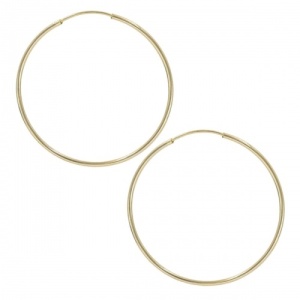 Bijuterii aur galben 14 K cercei colectie noua model CREOLI - 6 cm - Img 2