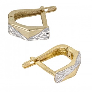 Bijuterii aur galben 14 K cercei colectie noua model GEOMETRIC - Img 2