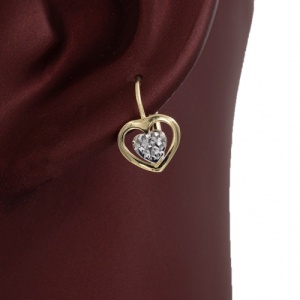 Bijuterii aur galben 14 K cercei colectie noua model INIMA - Img 3