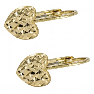 Bijuterii aur galben 14 K cercei colectie noua model INIMA