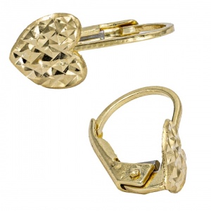 Bijuterii aur galben 14 K cercei colectie noua model INIMA - Img 2