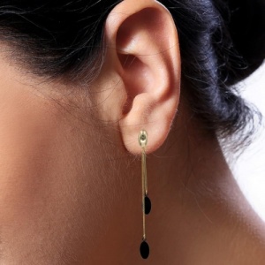 Bijuterii aur galben 14 K cercei colectie noua model OVAL