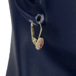 Bijuterii aur galben 14 K cercei colectie noua model OVAL - Img 3