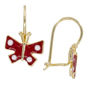 Bijuterii aur galben 14 K cercei copii colectie noua FLUTURE - Img 2